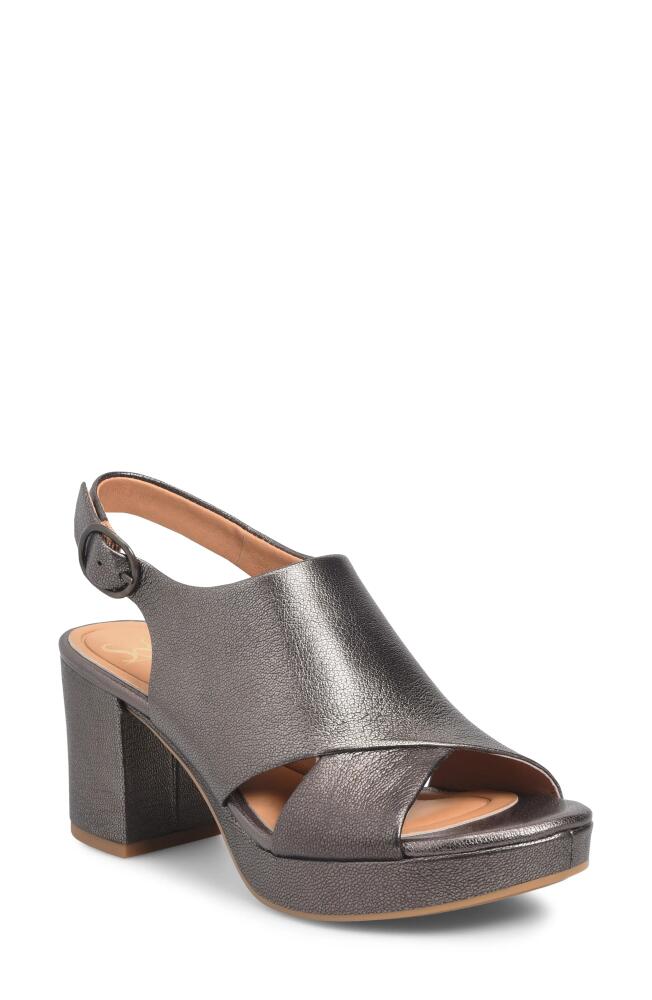 Söfft Liv Slingback Platform Sandal in Dark Pewter Cover