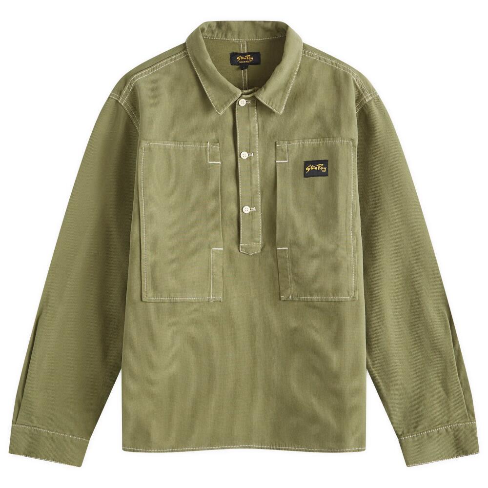 Stan Ray Men's Popover Painters Shirt in Olive Bedford Cord Cover