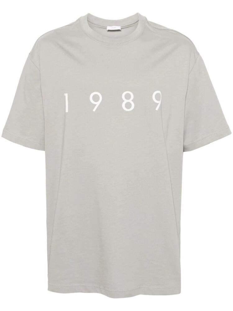 1989 STUDIO logo-print cotton T-shirt - Grey Cover