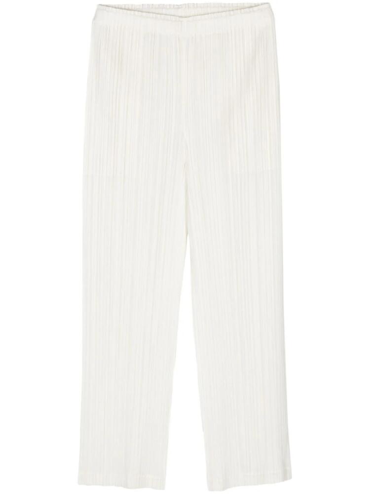 Pleats Please Issey Miyake pleated trousers - White Cover