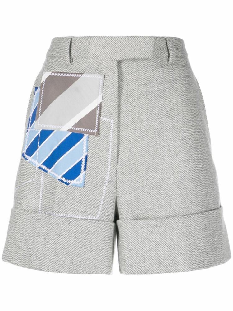 Thom Browne patchwork sack shorts - Grey Cover