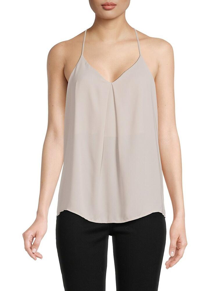 Renee C. Women's V Neck Racerback Top - Beige Cover