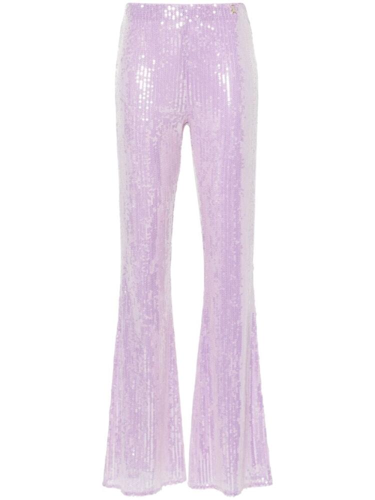 Patrizia Pepe sequin flared trousers - Purple Cover