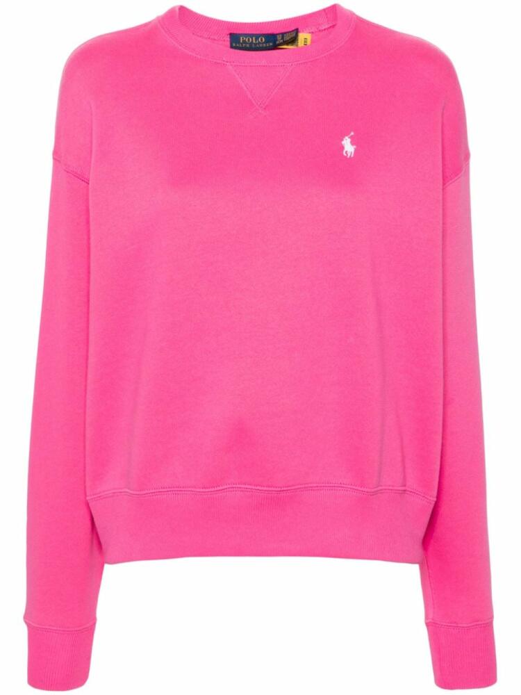 Polo Ralph Lauren embroidered-logo jersey sweatshirt - Pink Cover