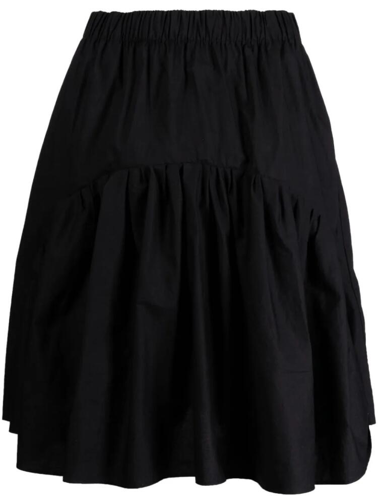 JNBY ruffled cotton midi skirt - Black Cover