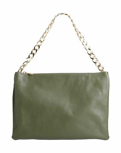 Gianni Notaro Woman Handbag Military green Calfskin Cover