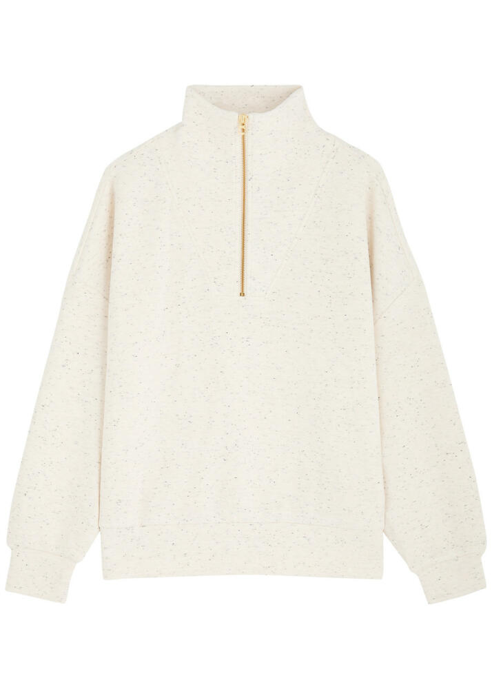 Varley Hawley Half-zip Stretch-jersey Sweatshirt - Ivory Cover