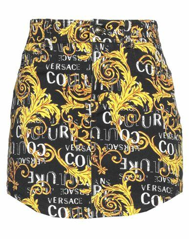 Versace Jeans Couture Woman Mini skirt Black Cotton, Elastane Cover