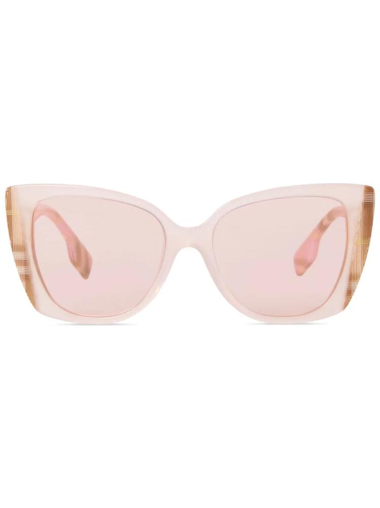 Burberry check-print cat-eye frame sunglasses - Pink Cover