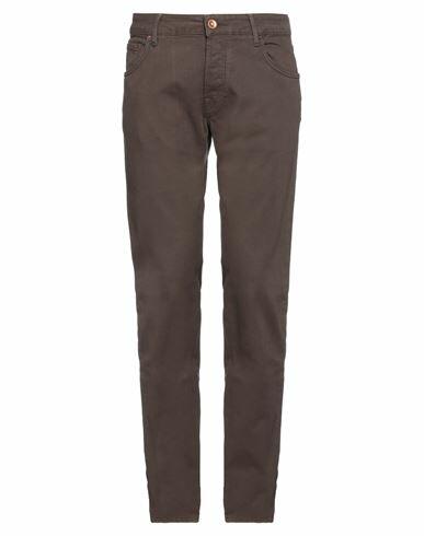 Hand Picked Man Pants Brown Cotton, Elastane Cover