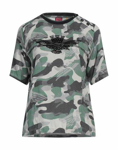 Aeronautica Militare Woman T-shirt Military green Viscose, Acrylic Cover