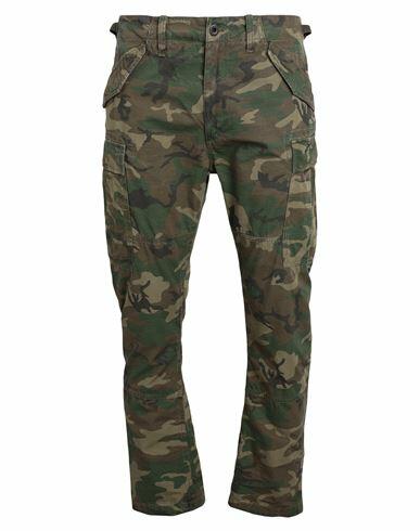 Polo Ralph Lauren Slim Fit Camo Canvas Cargo Pant Man Pants Military green Cotton Cover