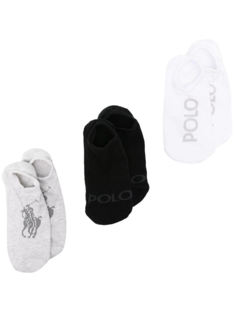 Polo Ralph Lauren logo-embroidered socks (set of three) - Grey Cover