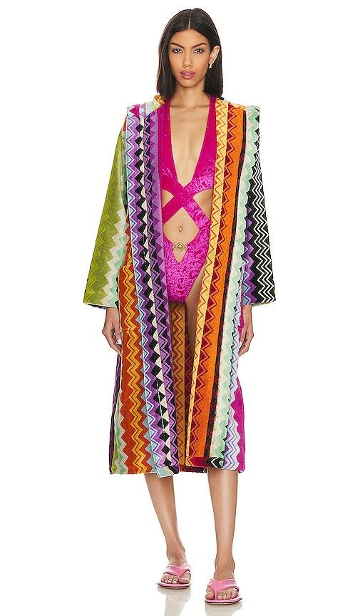 Missoni Home Giacomo Hooded Bathrobe in Orange Cover