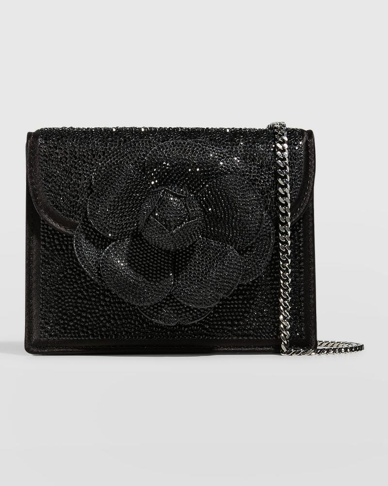 Oscar de la Renta Mini TRO Crystal Suede Crossbody Bag Cover