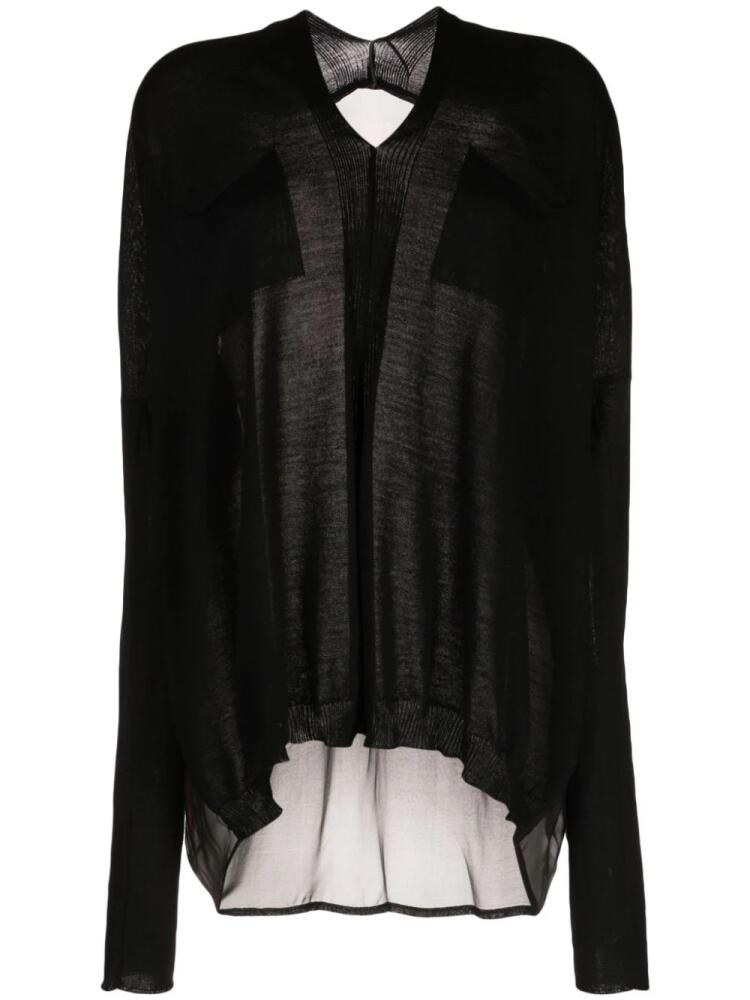 Masnada abstract-print wool blouse - Black Cover