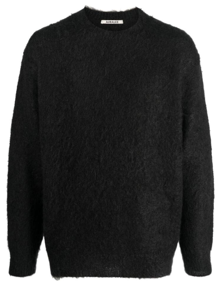 Auralee fleece crew-neck jumper - Black Cover