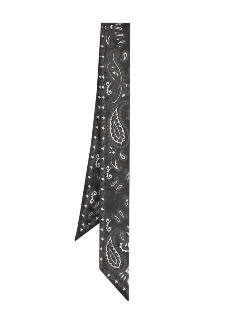 Golden Goose paisley-print silk scarf - Black Cover