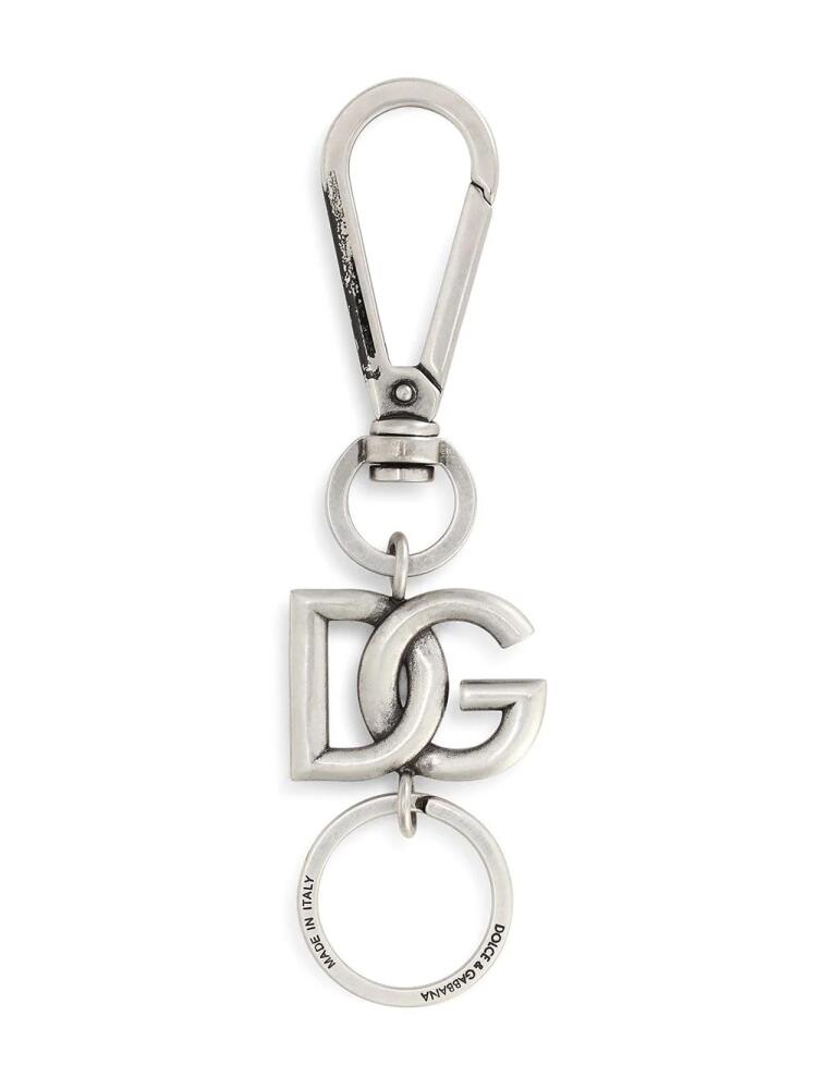 Dolce & Gabbana logo-plaque silver-tone keyring Cover