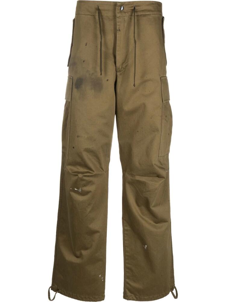 DARKPARK wide-leg cargo trousers - Green Cover