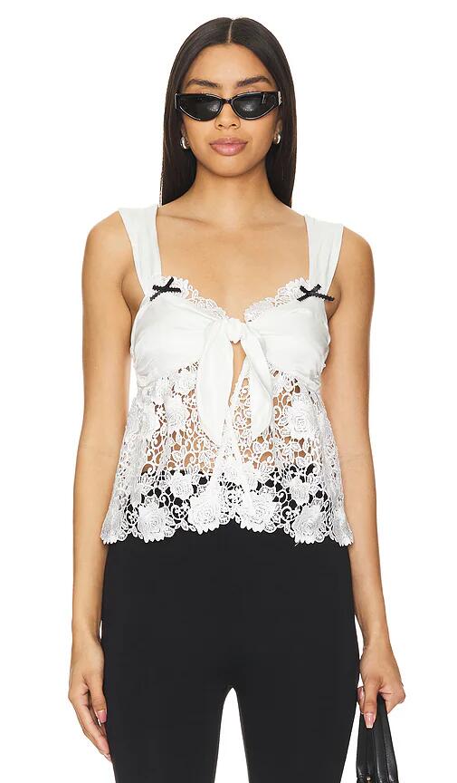 For Love & Lemons Josette Top in White Cover