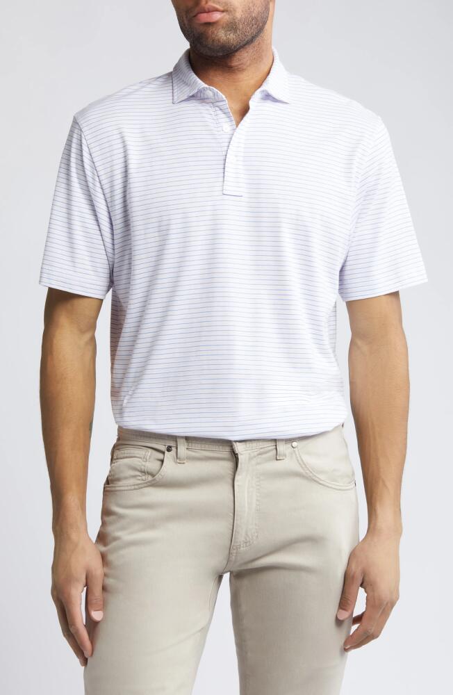 Peter Millar Crown Comfort Stripe Pima Cotton Polo in Palmer Pink Cover