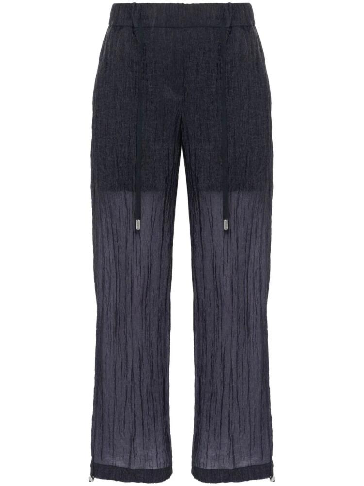 Peserico seersucker straight trousers - Blue Cover