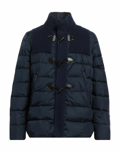 Bark Man Puffer Midnight blue Polyamide, Wool Cover