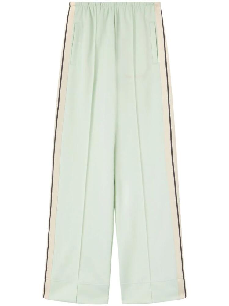 Palm Angels side-stripe track pants - Green Cover