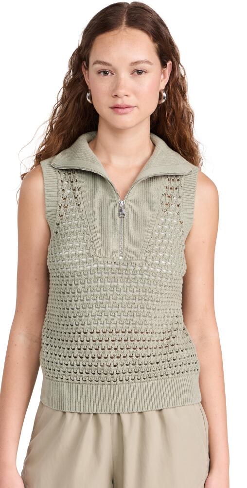 Varley Bains Half Zip Tank Seagrass Cover