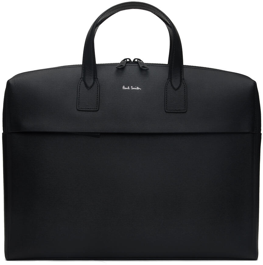 Paul Smith Black Embossed Leather Slim Briefcase Cover