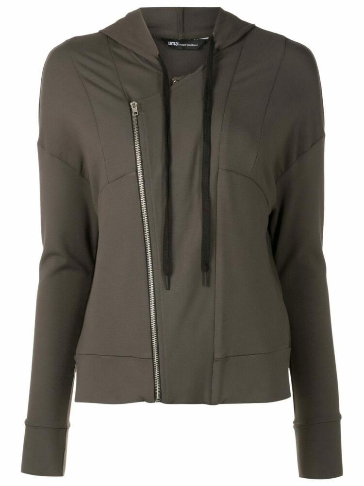 Uma | Raquel Davidowicz off-centre zip jacket - Green Cover