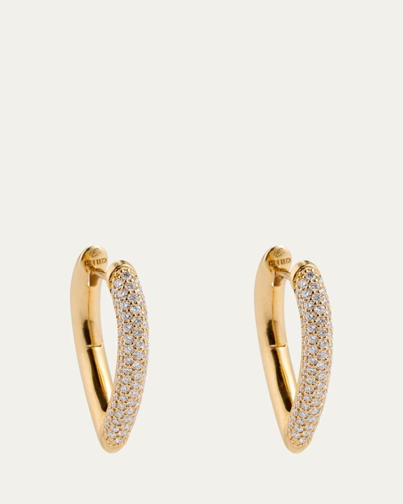 ENGELBERT The Drop Link Earrings, Small, in Yellow Gold and White Diamonds Cover