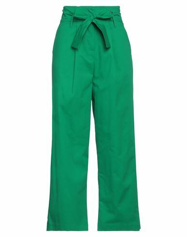 Le Sarte Del Sole Woman Pants Green Cotton, Polyamide, Elastane Cover