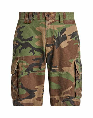 Polo Ralph Lauren 10.5-inch Classic Fit Camo Cargo Short Man Shorts & Bermuda Shorts Military green Cotton Cover