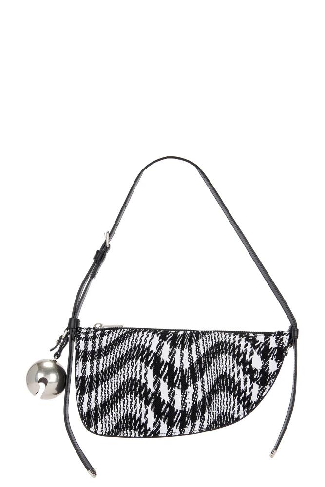 Burberry Small Shield Sling Bag in Black,White Cover