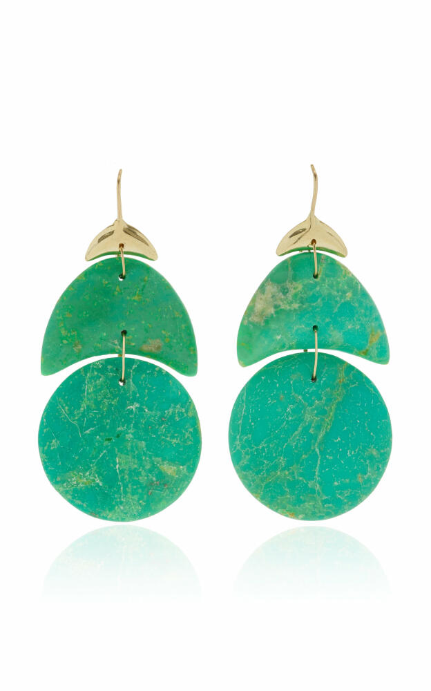 Ten Thousand Things - Exclusive 18K Yellow Gold Turquoise Earrings - Green - Gifts For Her Cover