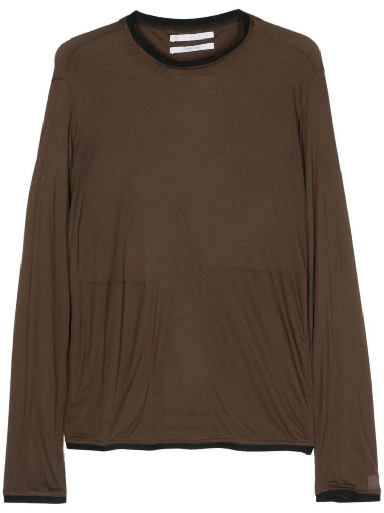 RANRA semi-sheer modal T-shirt - Brown Cover