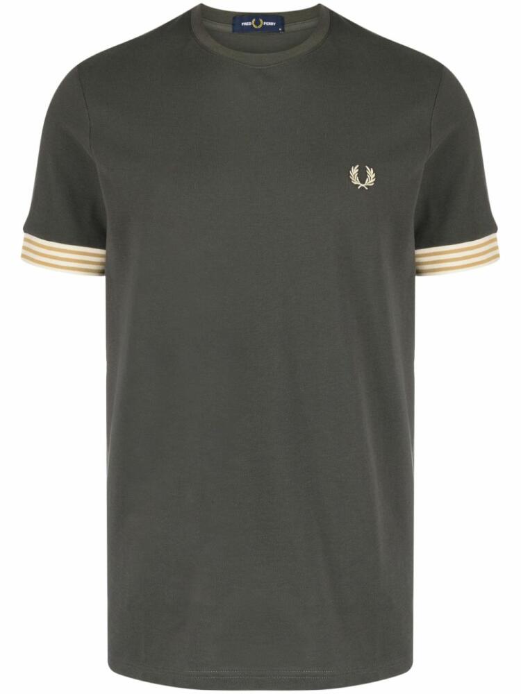 Fred Perry logo-embroidered cotton T-shirt - Green Cover