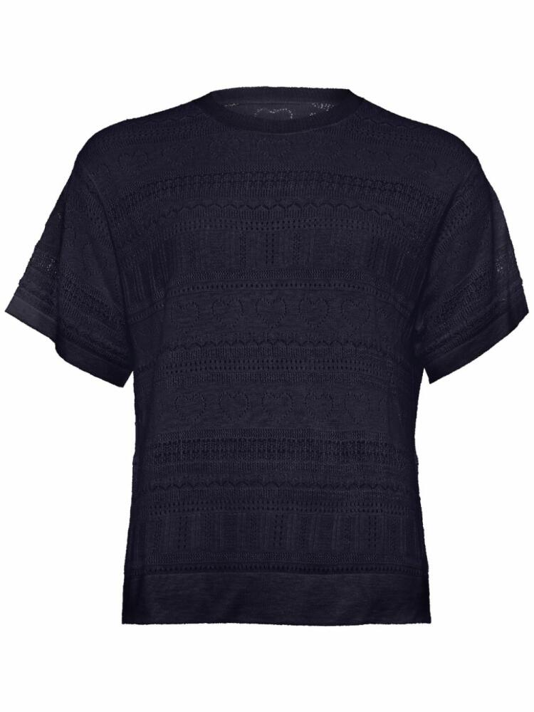 ERES Ambroise lace cashmere T-shirt - Blue Cover