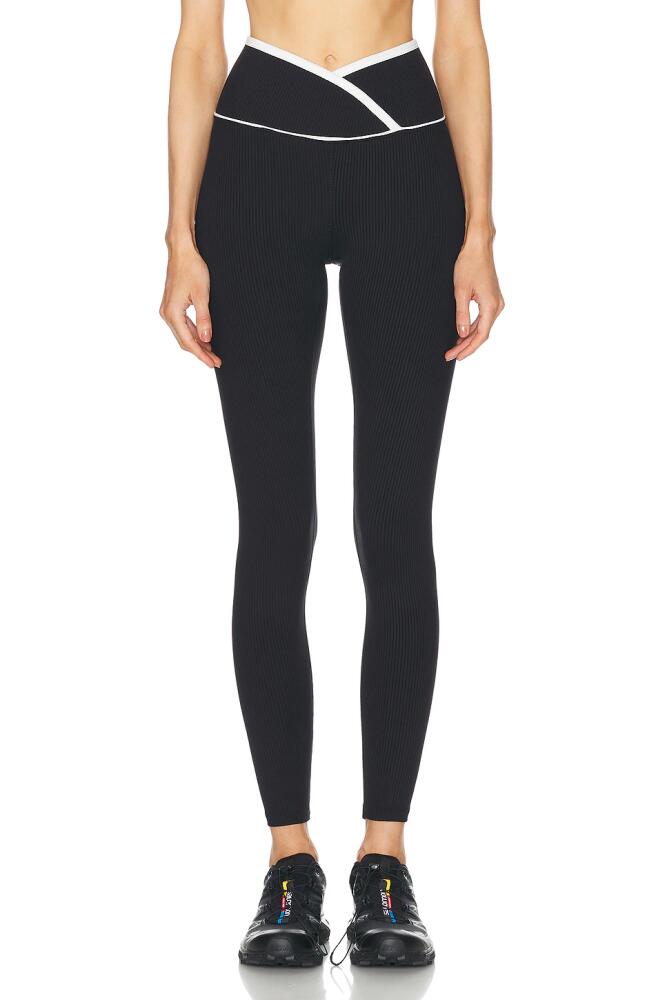 YEAR OF OURS Ribbed Two Toned Legging in Black Cover