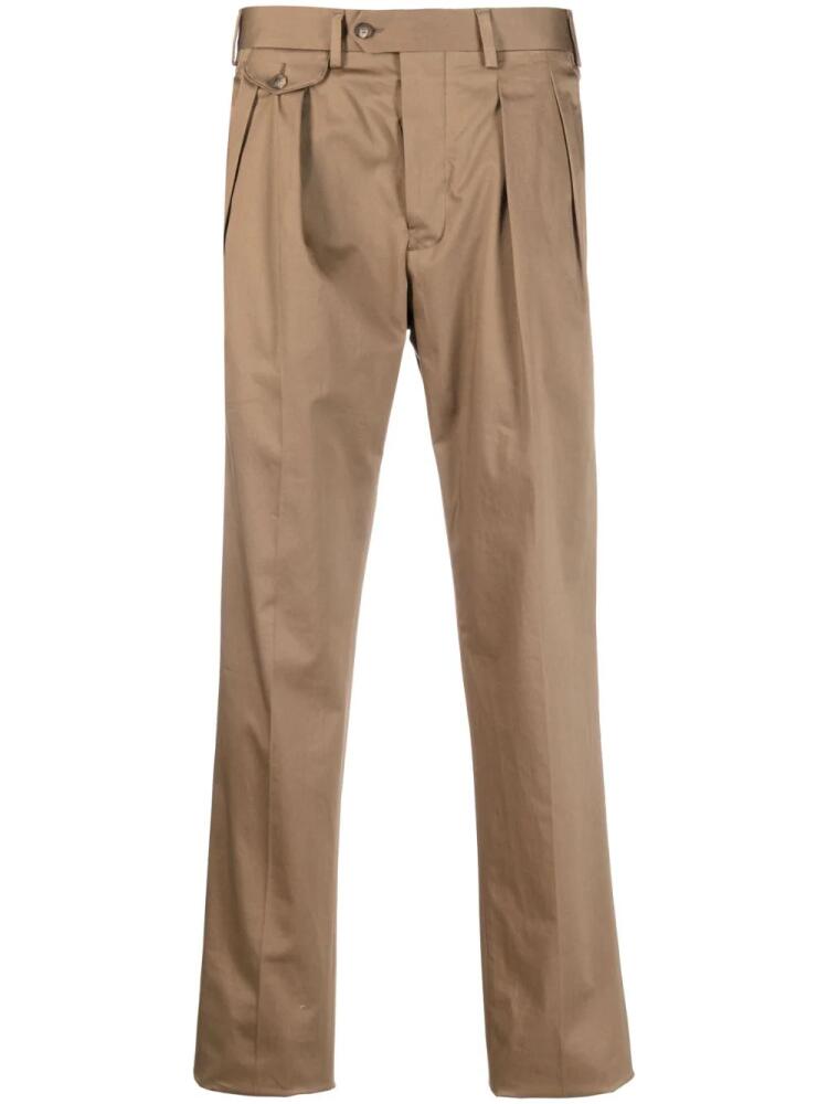 Lardini pleated straight-leg trousers - Brown Cover