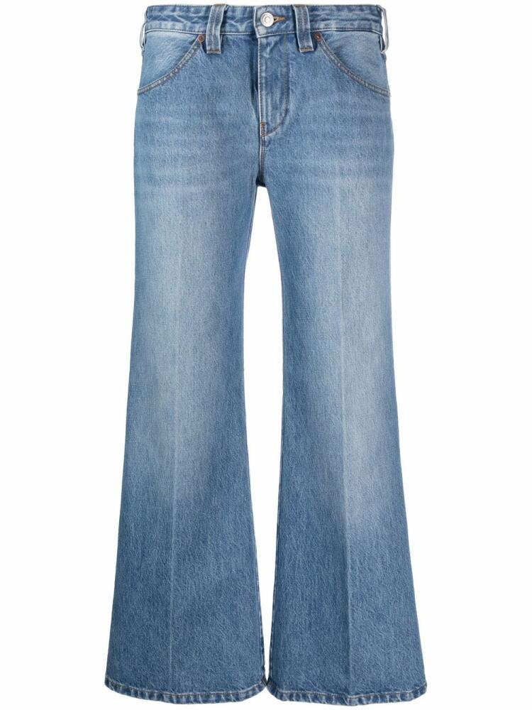 Victoria Beckham Edie California Wash mid-rise flared jeans - Blue Cover