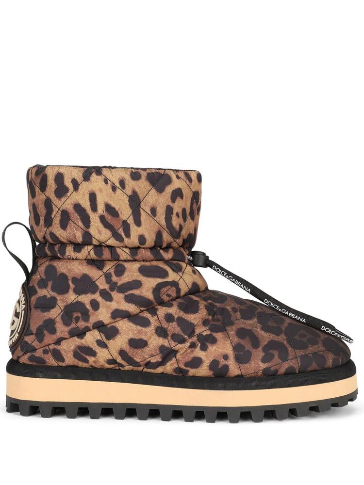 Dolce & Gabbana leopard-print boots - Brown Cover