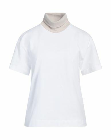 Peserico Easy Woman T-shirt White Virgin Wool, Cotton, Elastane Cover