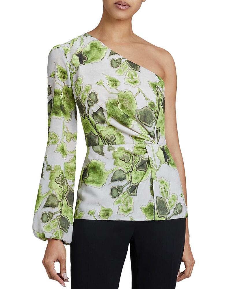 Santorelli Printed One Shoulder Blouse Cover