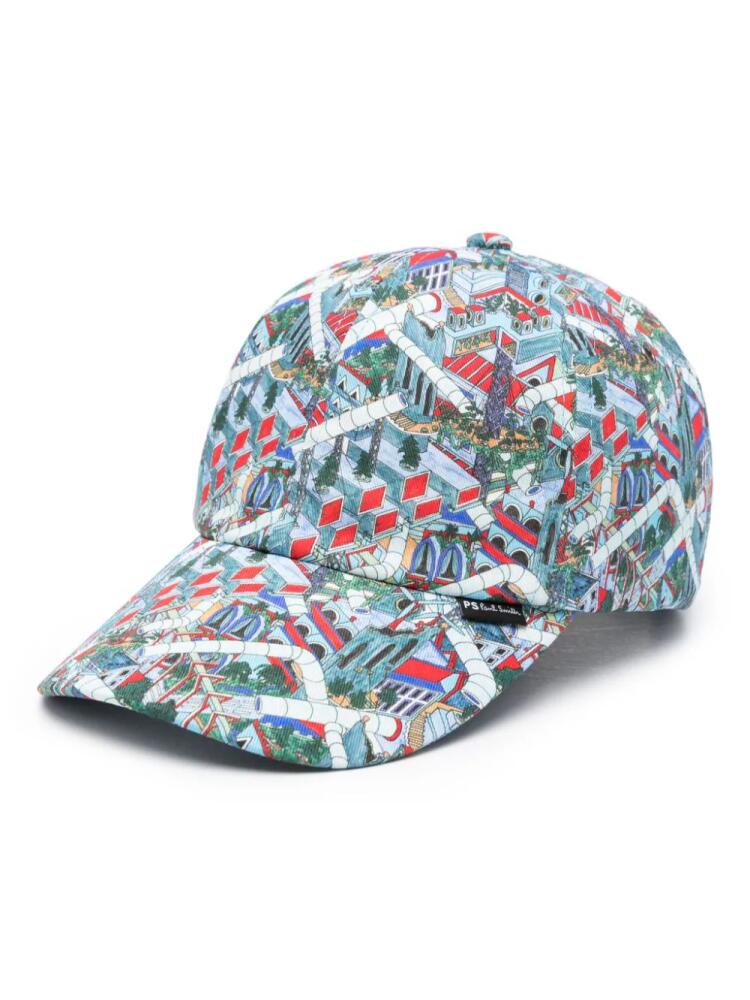 PS Paul Smith Jack's World-printed cap - Blue Cover