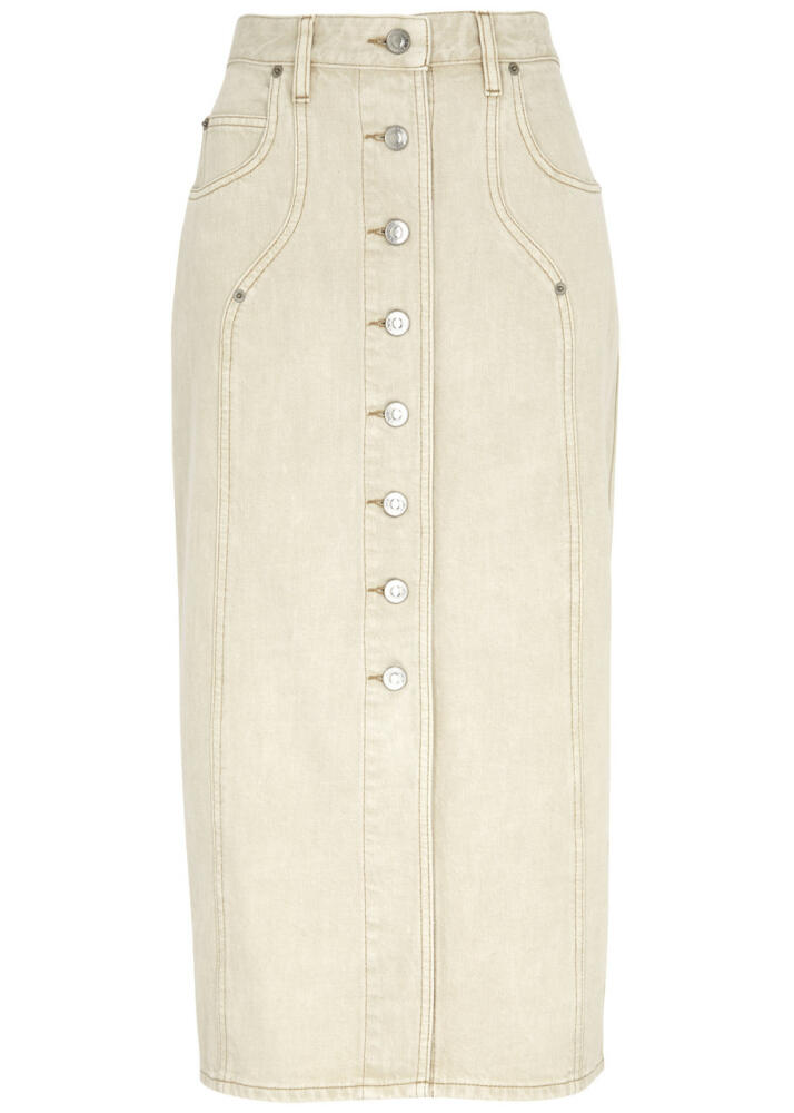 Isabel Marant étoile Vandy Denim Midi Skirt - Ecru Cover