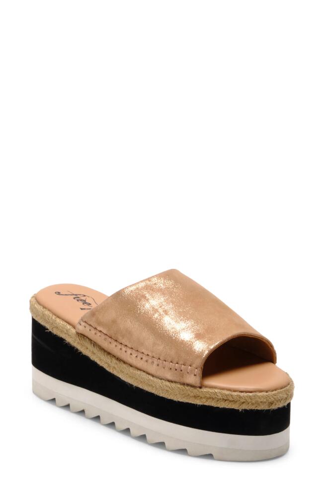 Free People Santorini Platform Slide Sandal in Rose Gold Cover