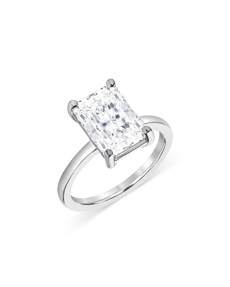 Bloomingdale's Fine Collection Certified Lab Grown Radiant-Cut Diamond Engagement Ring in 18K White Gold, 3.0 ct. t. w. Cover